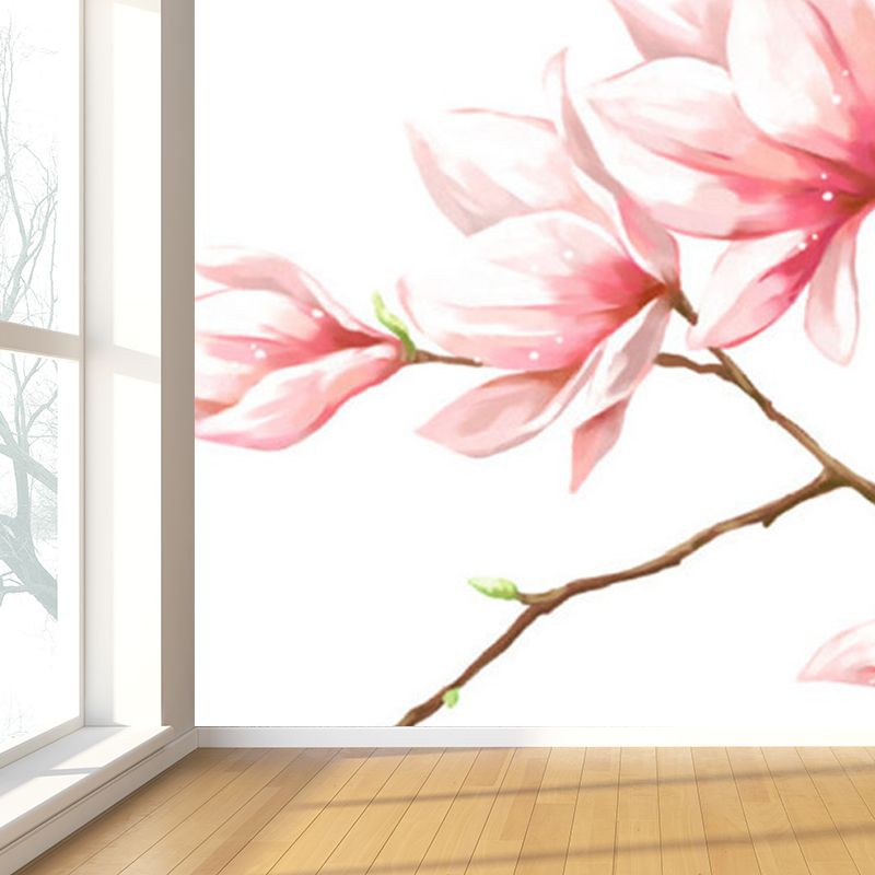 Whole Flower Branch Mural Wallpaper for Wall Decor Contemporary Girls Room Wall Art
