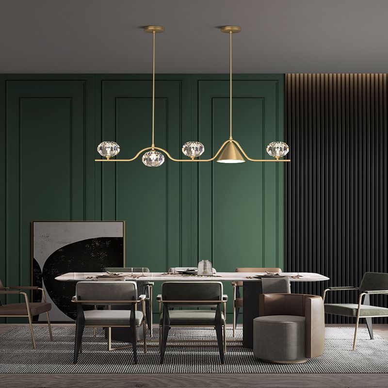 Globe Crystal Shade Island Light Modern Simplicity Style Hanging Lamp voor eetkamer