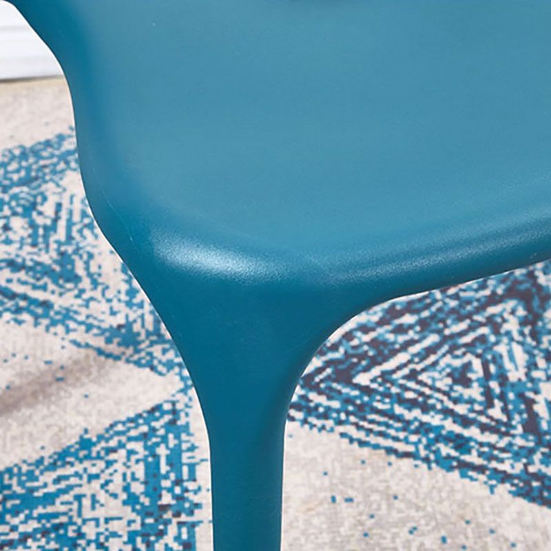 Sillas de comedor de plástico de estilo nórdico, respaldo abierto, silla lateral para uso doméstico