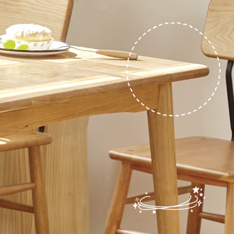 Mobili in legno massiccio di 4 piedi tavolo da pranzo rettangolo moderno per casa