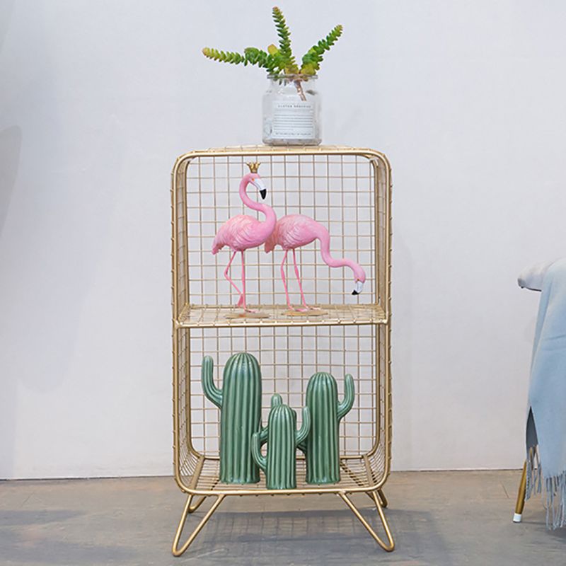 Metal Ladder Shelf Bookcase Glam Vertical Closed Back Book Shelf