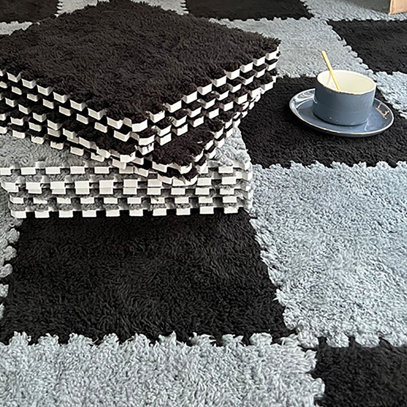 Modern Carpet Floor Tile Plush Cut Loose Lay Non-Skid Carpet Tile