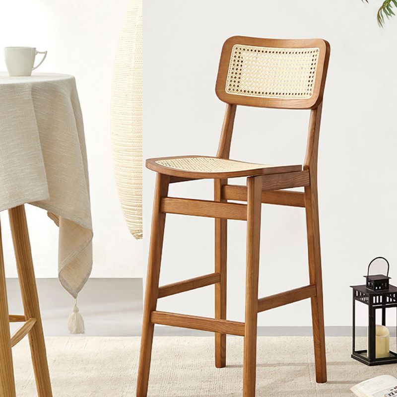 Modern Style Bar Stool Solid Wood Counter Stool for Living Room