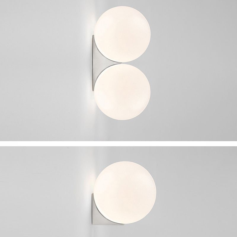 Luz de pared de matrimonio de 1 luces de 1 luces apliques de vidrio de estilo minimalista nórdico