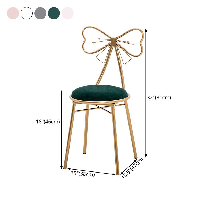 Chaise de salle à manger rembourrée de style scandinave, chaise simple sans accoudoirs à dossier ouvert
