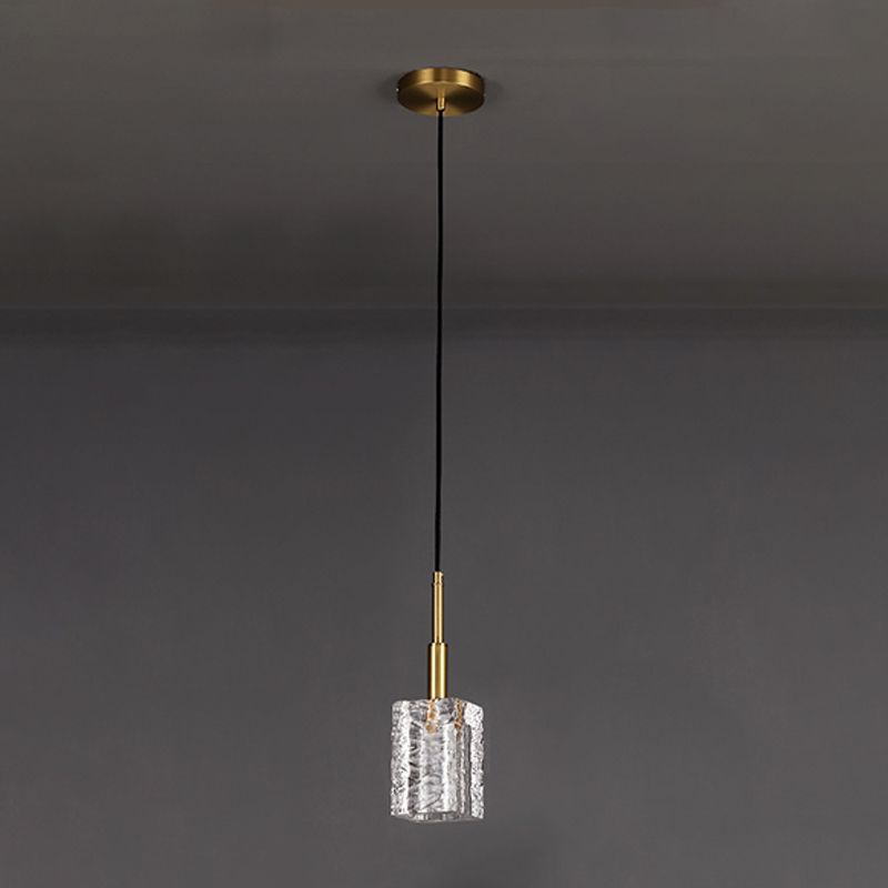 Crystal Cylindrical Hanging Lights Modern Style Hanging Mount Fixture for Bedroom