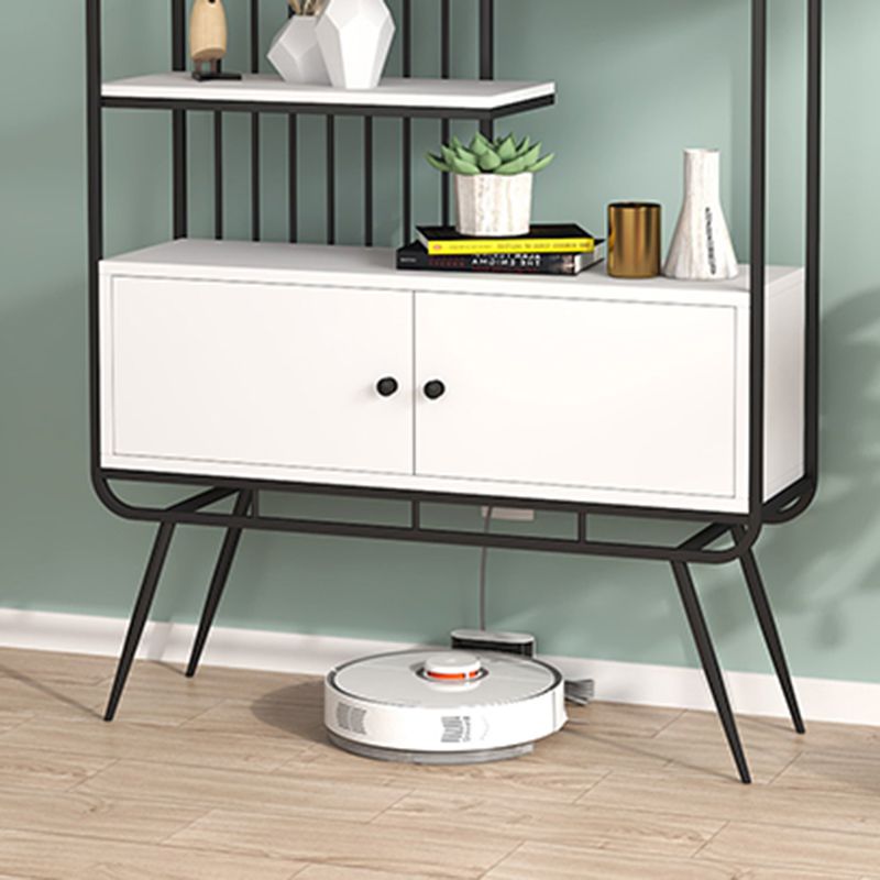 Open Back Standard Bookshelf Metal Bookcase with Shelves for Study Room