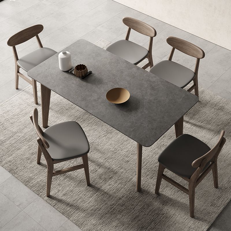 Modern 1/2/4/5/6 Pieces Dining Set Solid Wood Dining Table Set for Dining Areas