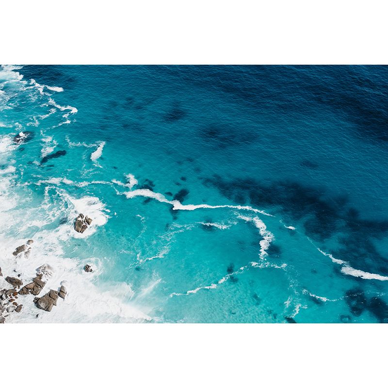 Washable Stain Resistant Wall Mural Wallpaper Ocean Sitting Room Wall Mural