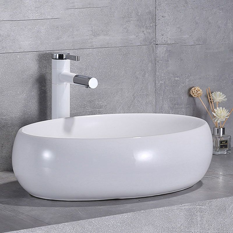 Porcelain Bathroom Sink Contemporary Simple Vessel Bathroom Sink