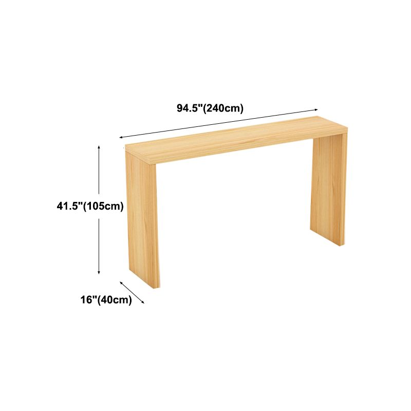 Wood Indoor Bistro Bar Height Cocktail Table Double Pedestal Counter Table