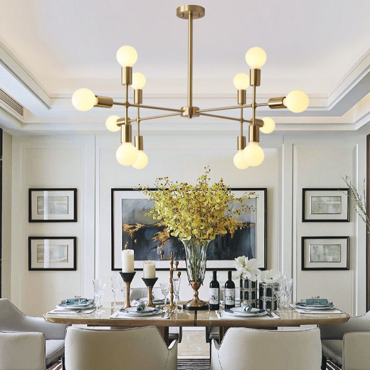 Lampade per lampadari radiali di semplicità moderna Lampade a sospensione in vetro per il ristorante