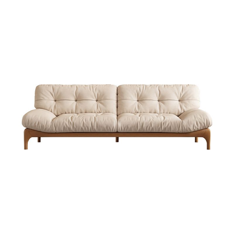 35.43" Tall Fabric Scandinavian Sofa Armless Tufted Back Sofa