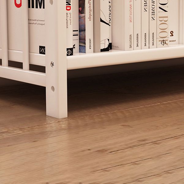 Modern Bamboo Floor Shelf Bookcase Open Etagere Bookshelf for Study Room