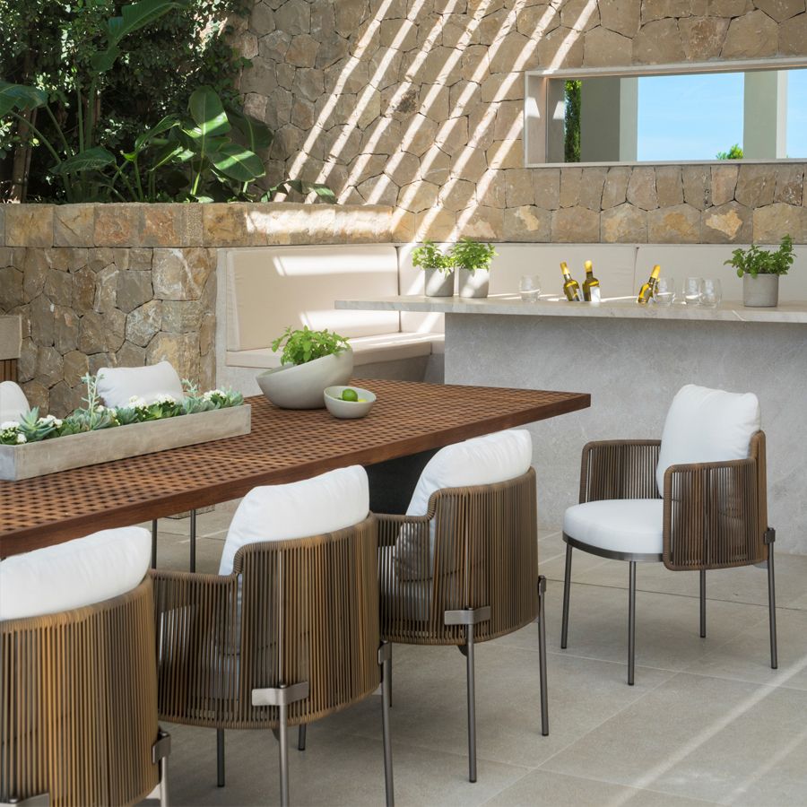 1/9 Pieces Dining Table Set Boho Rectangular Patio Dining Sets