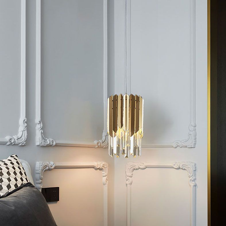 Cilinderlichtophanging hanger moderne eenvoudige kristallen hanglampen voor bed naast