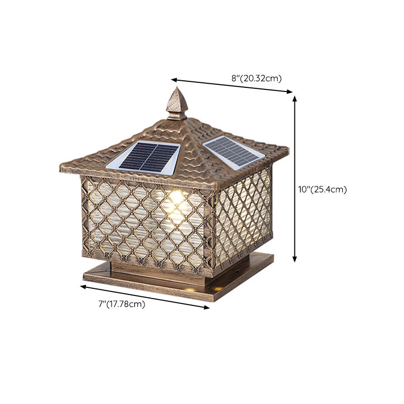 Simple LED Pillar Light Household Solar Lighting Fixture for Garden