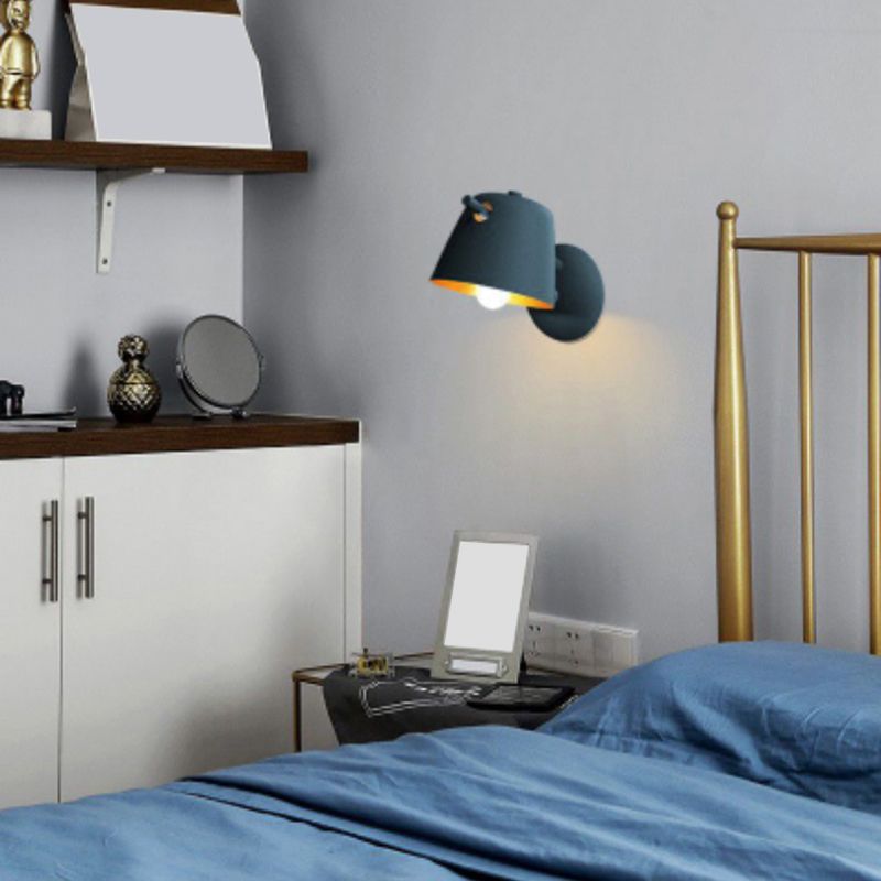 Modern Style Empire Shape Wall Light Metal 1 Light Sconces for Bedroom