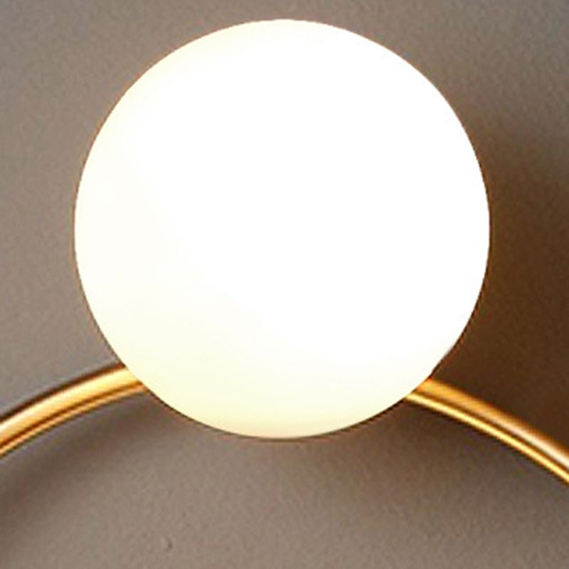 Lámpara de pared circular de hierro de pared de pared de 2 luces de lujo de lujo para espacios interiores