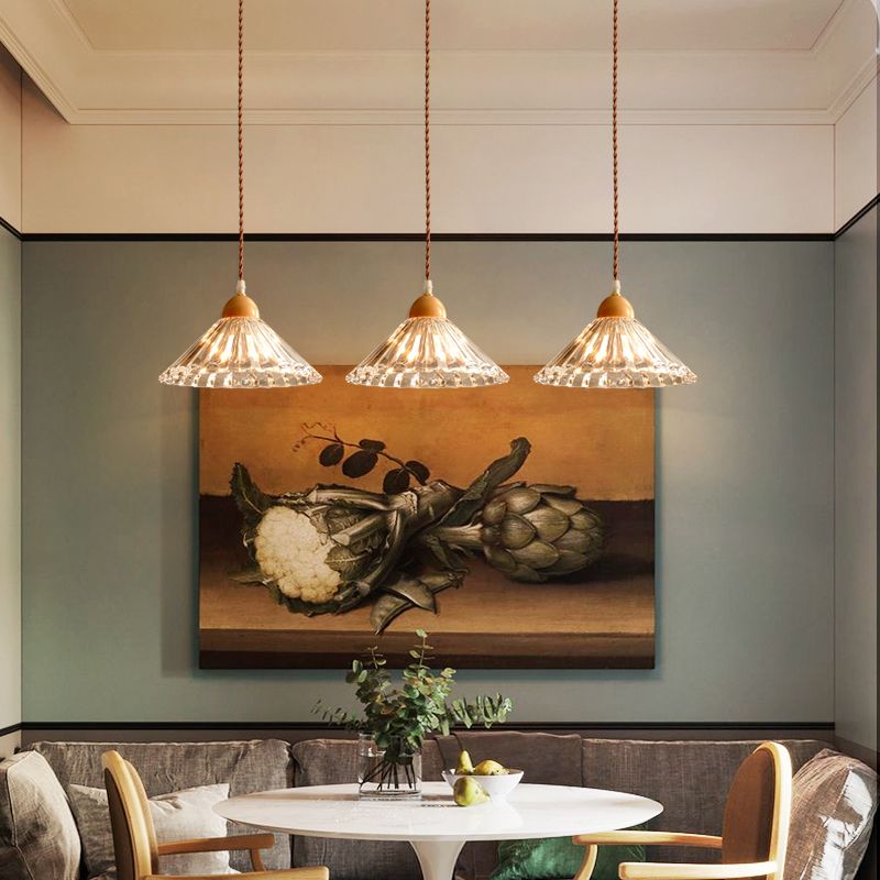 Verre Hanging Lights Modern Style 1 Tête Hanging Mount Fixture pour le salon