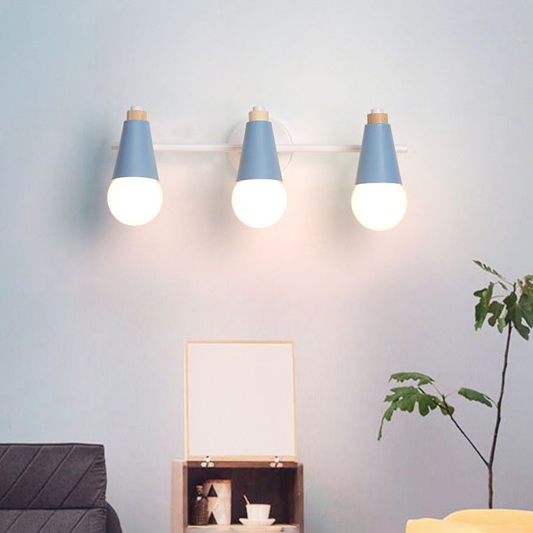 Sala de estar cónica Iluminación de pared de la pared contemporánea de estilo de pared moderno.