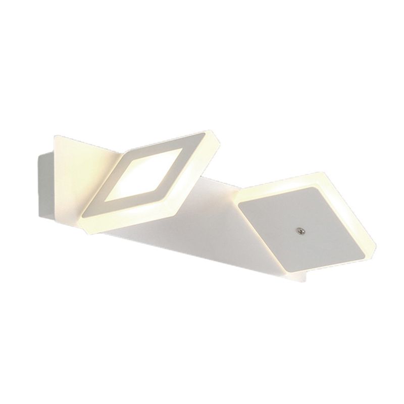 Geometric Wall Mounted Light Fixture Simplicity Style Acrylic LED White Wall Mount Lighting