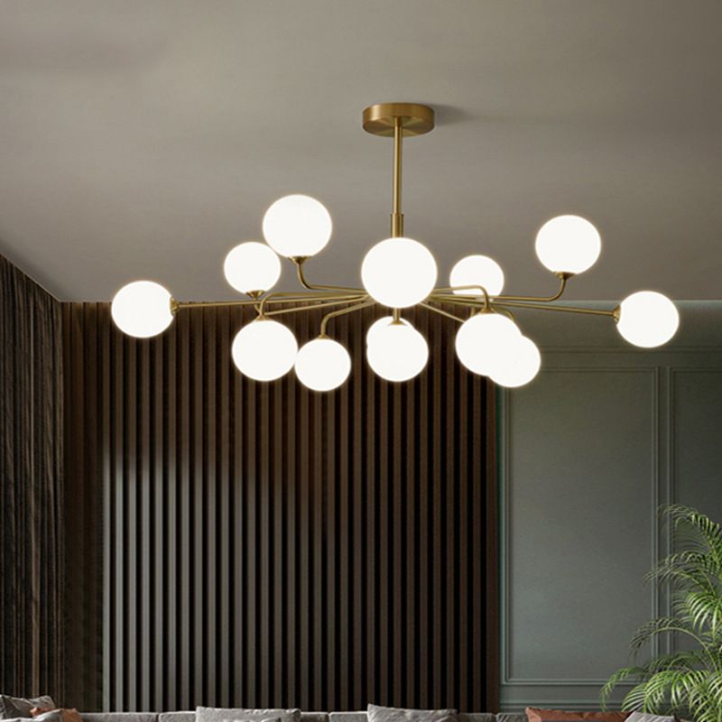 Minimalistische stijl Ronde kroonluchter verlichtingsarmatuur Glazen slaapkamer Hanglampkit