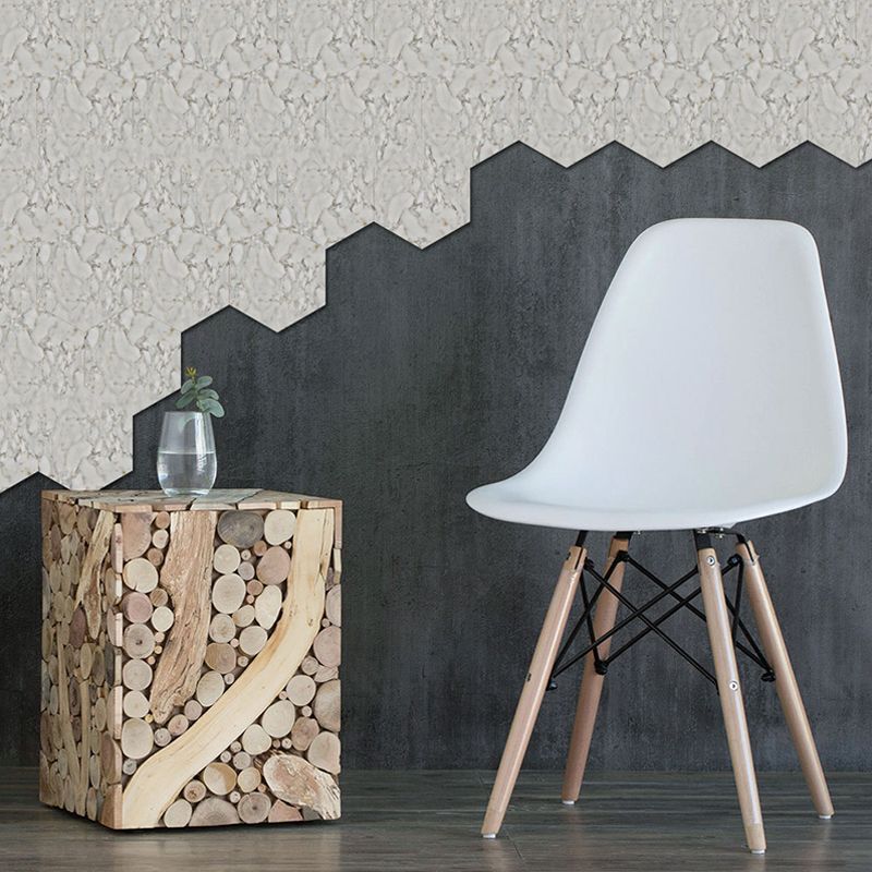 Marble Peel and Stick Wallpapers in White Modern Wall Decor for Living Room (10 Pieces)