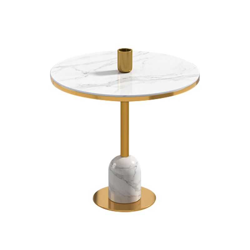 Glam Style Faux Marble Dining Set Round 1/4/5 Pieces Dining Set