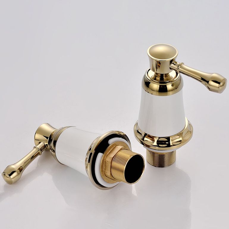 Glam Style Faucet Widespread Sink Faucet with 2 Lever Handles