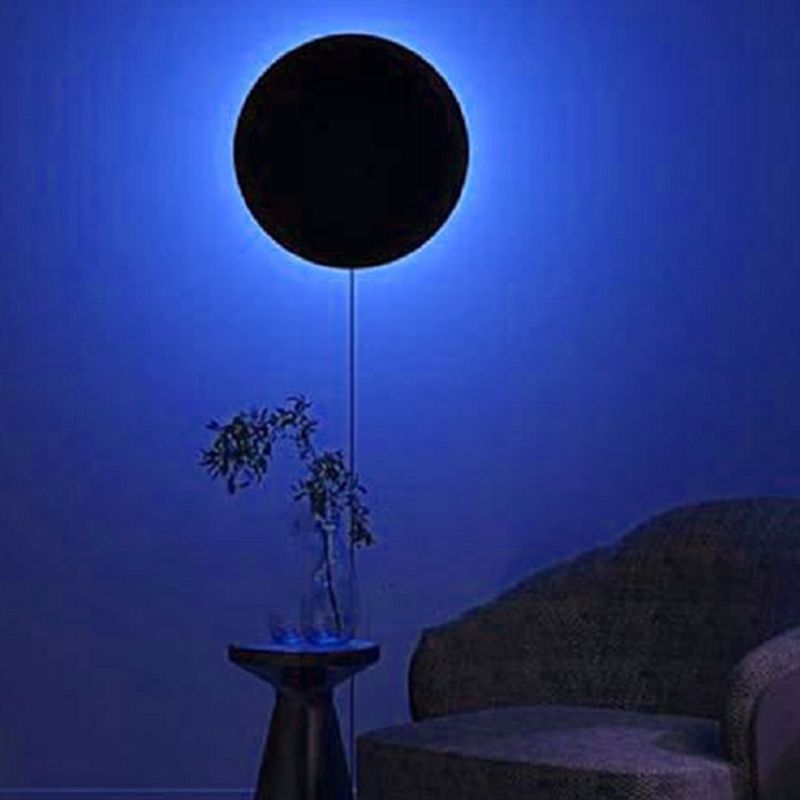 Metal Round Wall Mounted Light Modern Style 1 Light Wall Light Sconces