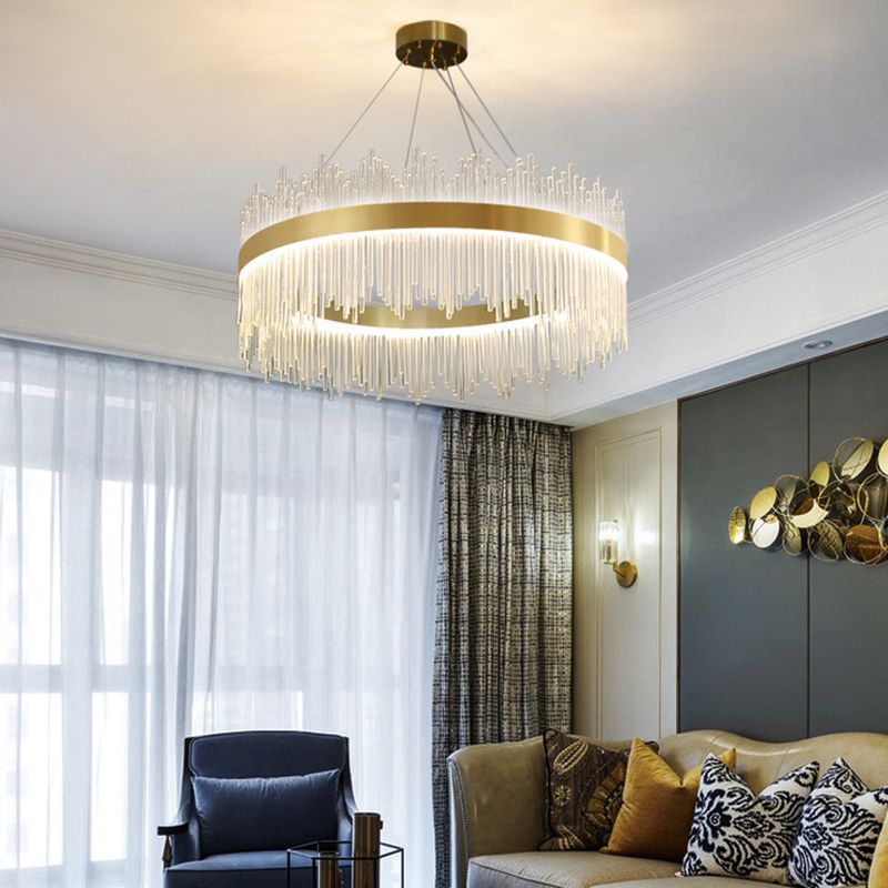 Luci a soffitto cilindriche a sospensione Lampada sospesa in stile di lusso moderno