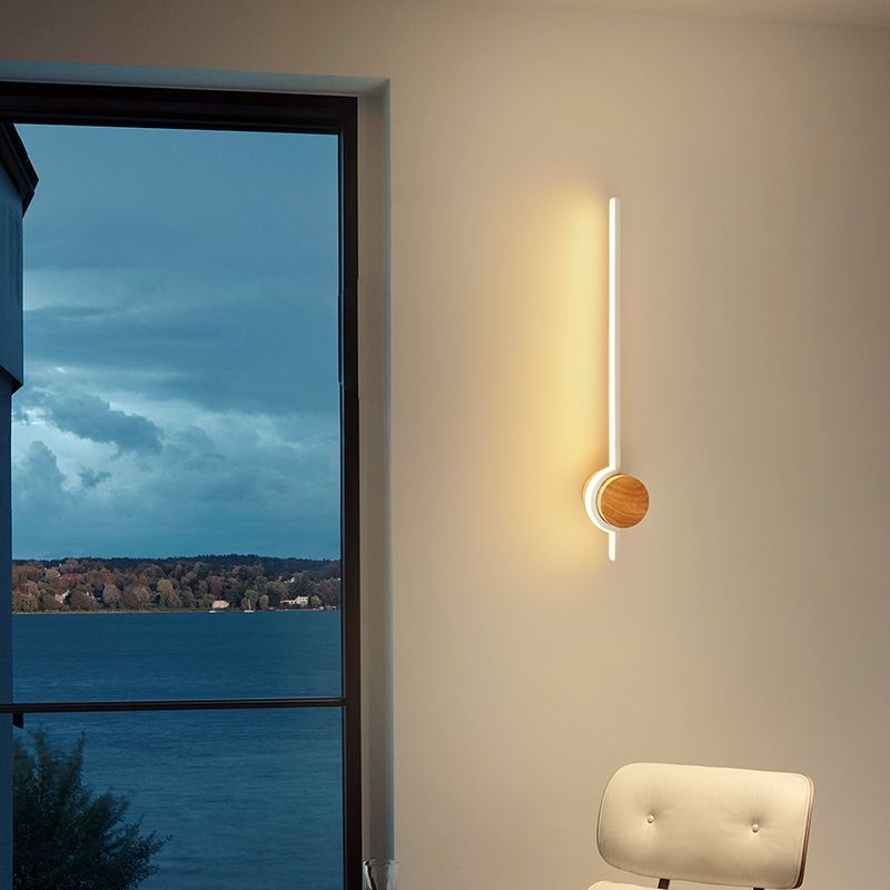 1 Light Metal Linear Wall Lighting Modern Simple Style Wall Mounted Light Fixture