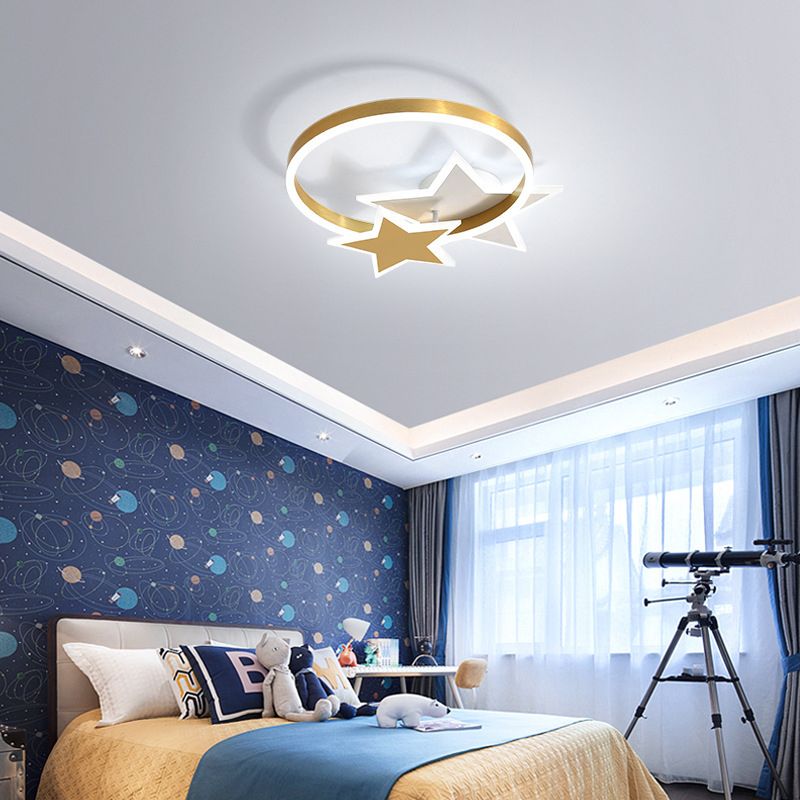 Children Ceiling Mount Light LED Ceiling Light with Acrylic Shade for Bedroom