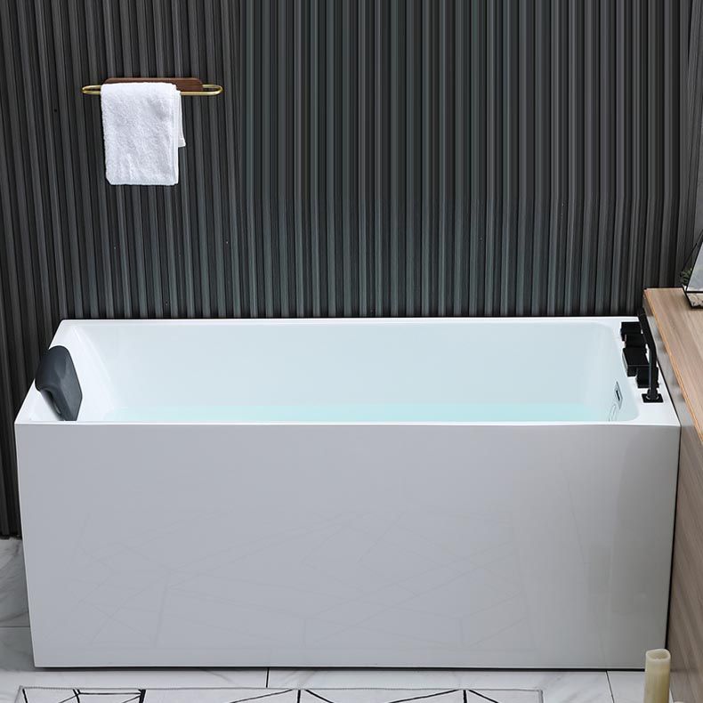 Modern Rectangular Bath Tub Acrylic Alcove Tub for Home in White