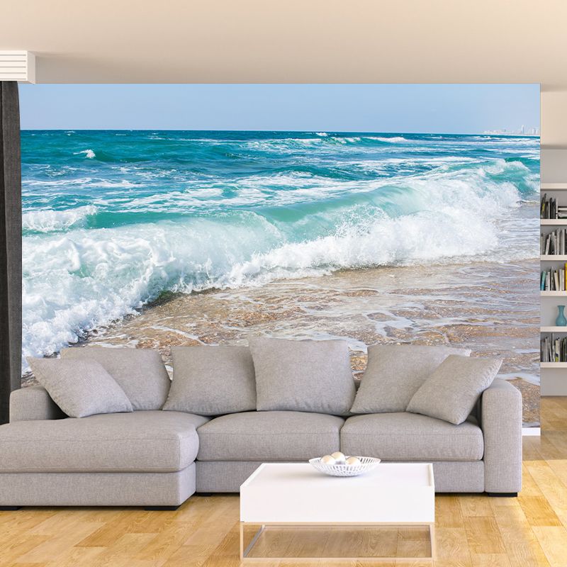 Boundless Sea Wall Mural Wallpaper Stain Resistant Wall Decor for Bathroom