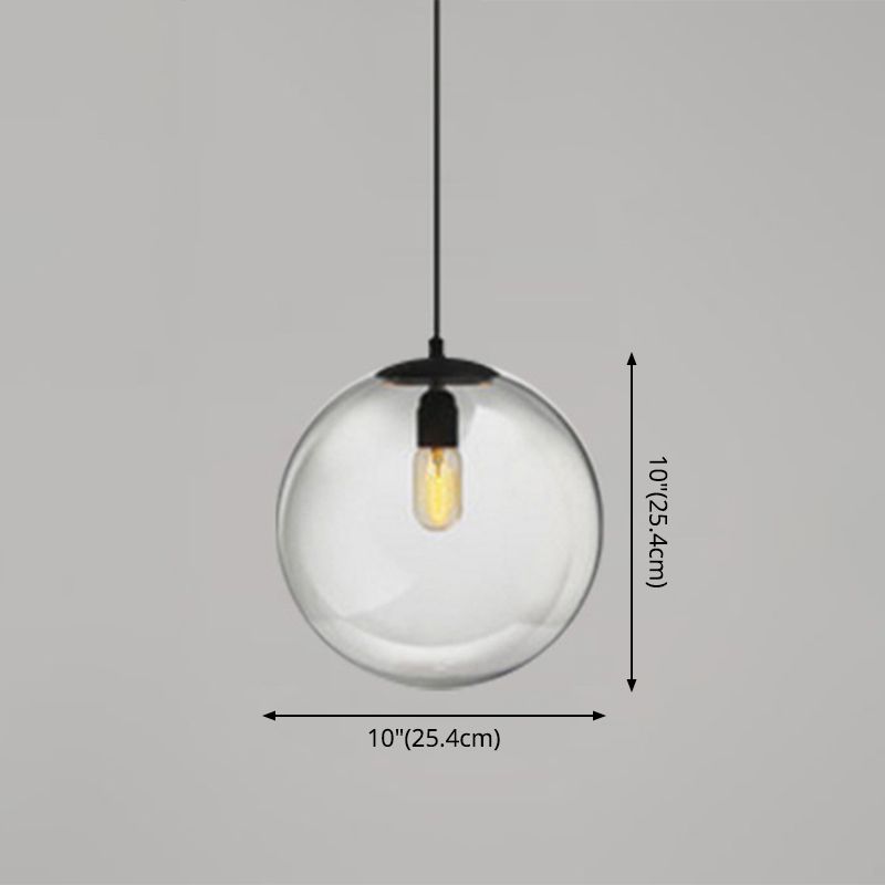 Globe Hanging Pendant Light Modern Simple Glass Pendant Light Fixtures for Restaurant