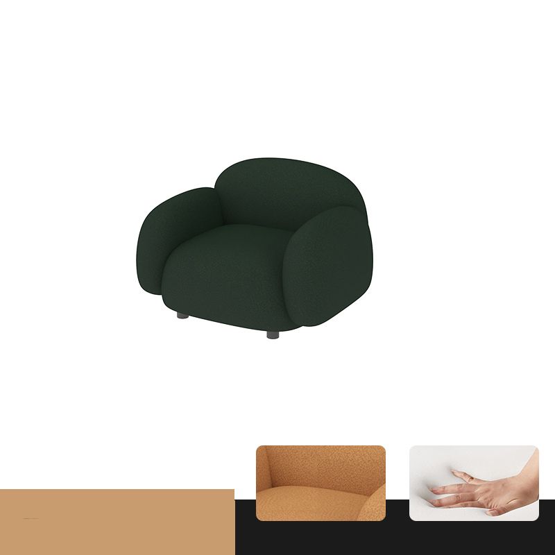 Contemporary 27.56" H Faux Leather Square Arm Sofa for Living Room