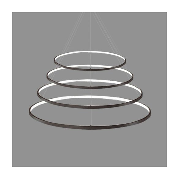 Ring kroonluchter hanger Moderne acryl -LED 3/4/5 lichten zwart/wit/bruin plafond opgehangen armatuur in warm/wit/natuurlijk licht