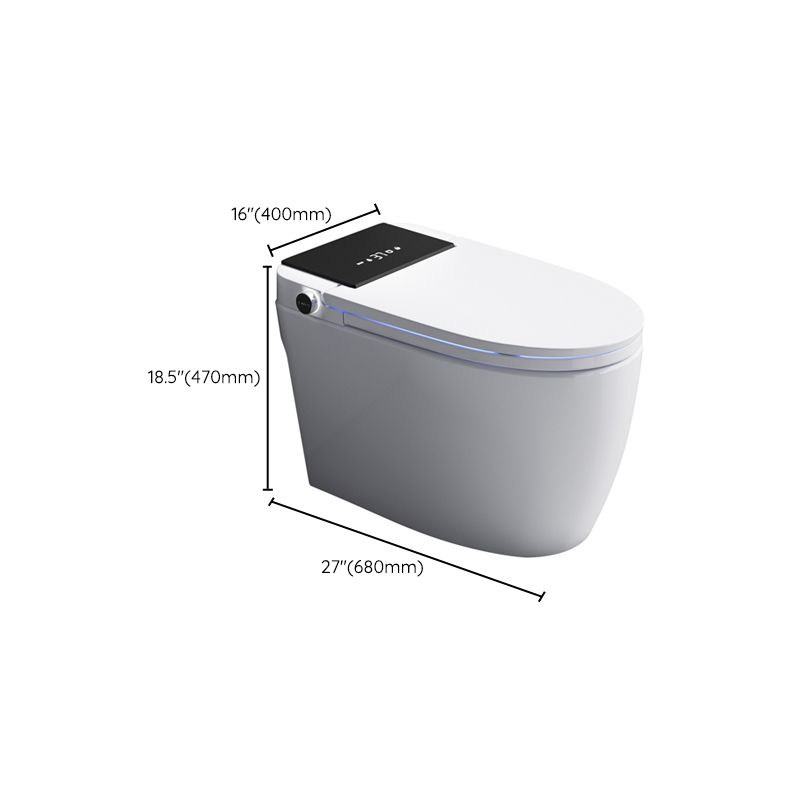Gloss White Toilet Modern Siphon Jet Toilet Bowl with Heated Seat