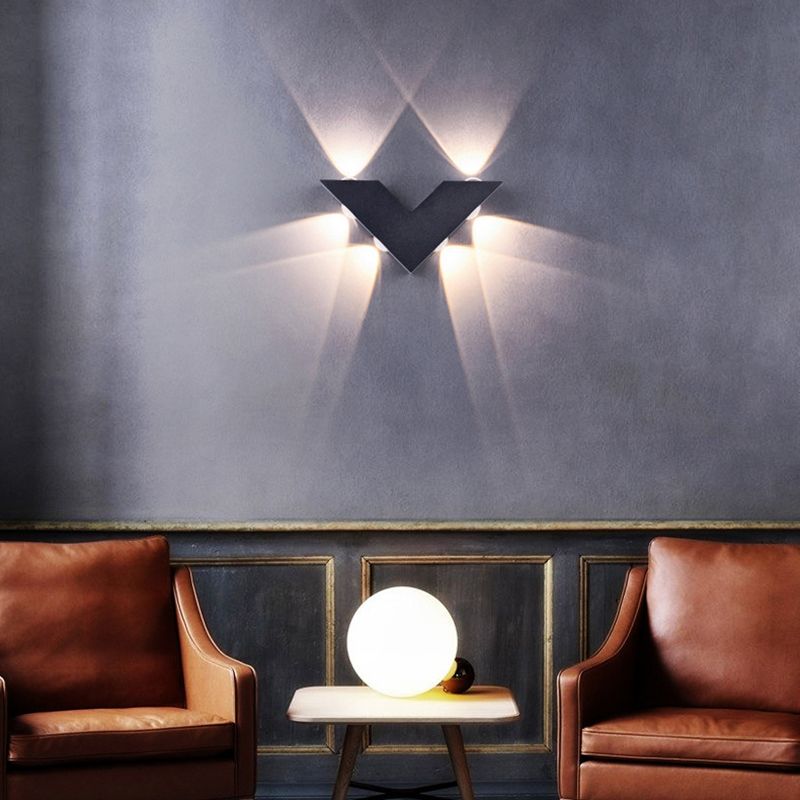 Modern Wall Sconce Waterproof Outdoor Sconce Light Fixture in Black