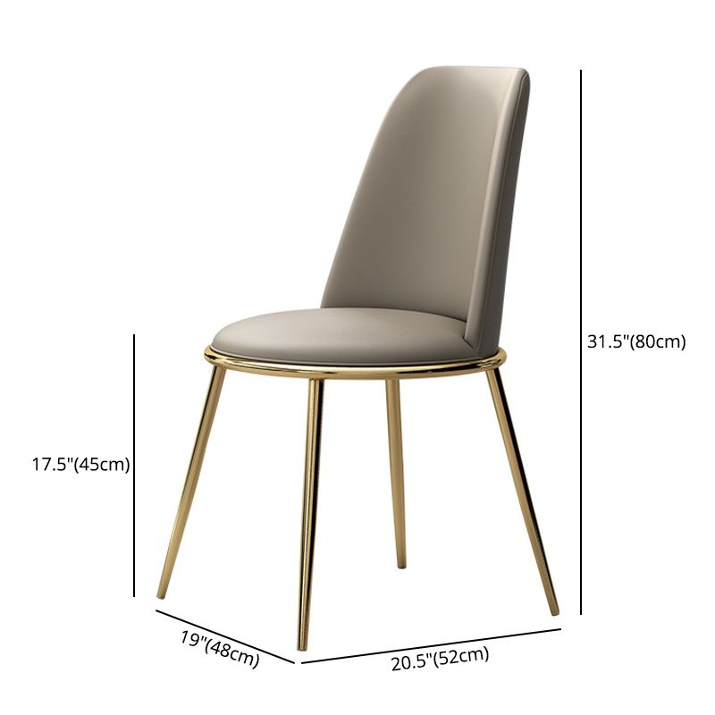 Ensemble de chaises en métal de style contemporain, cuisine, salle à manger, chaises d'appoint à dossier solide (Ensemble de 2)