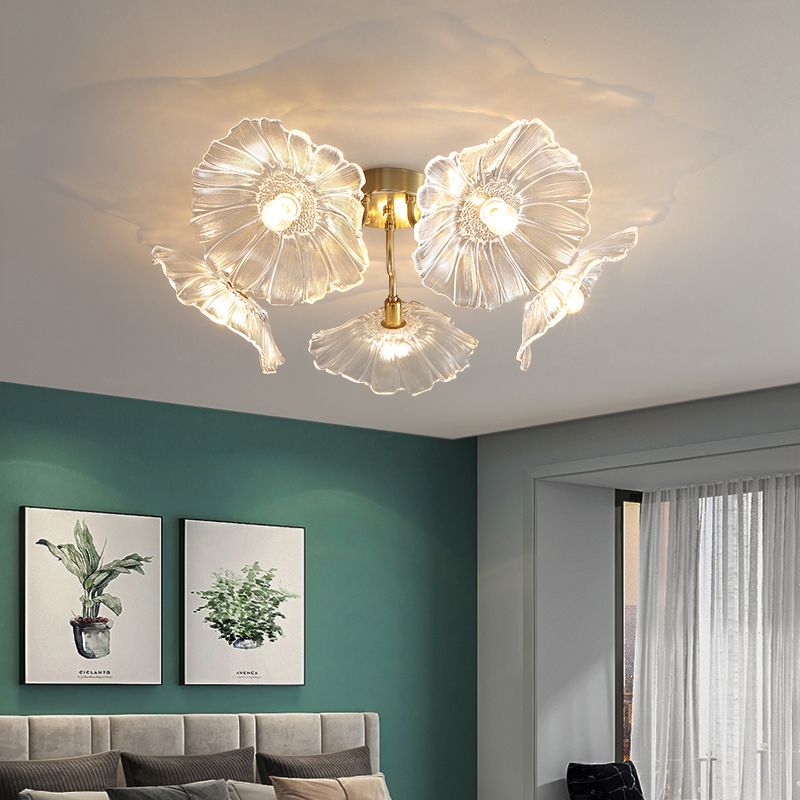 Glass Ceiling Mount Light Fixture Nordic Style Ceiling Light Fixture