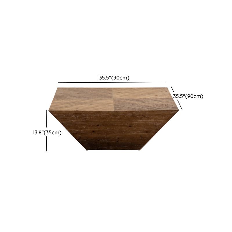 Solid Wood Coffee Table Block Natural Color Coffee Table for Living Room