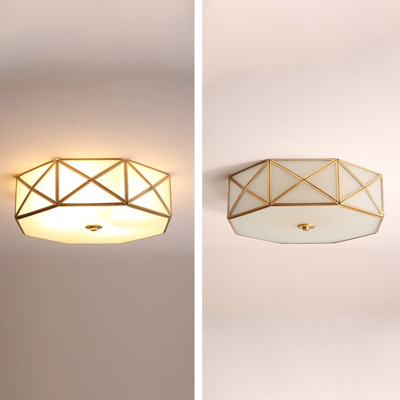 Glass Shaded Ceiling Light Fixture Modern LED Ceiling Flush Mount
