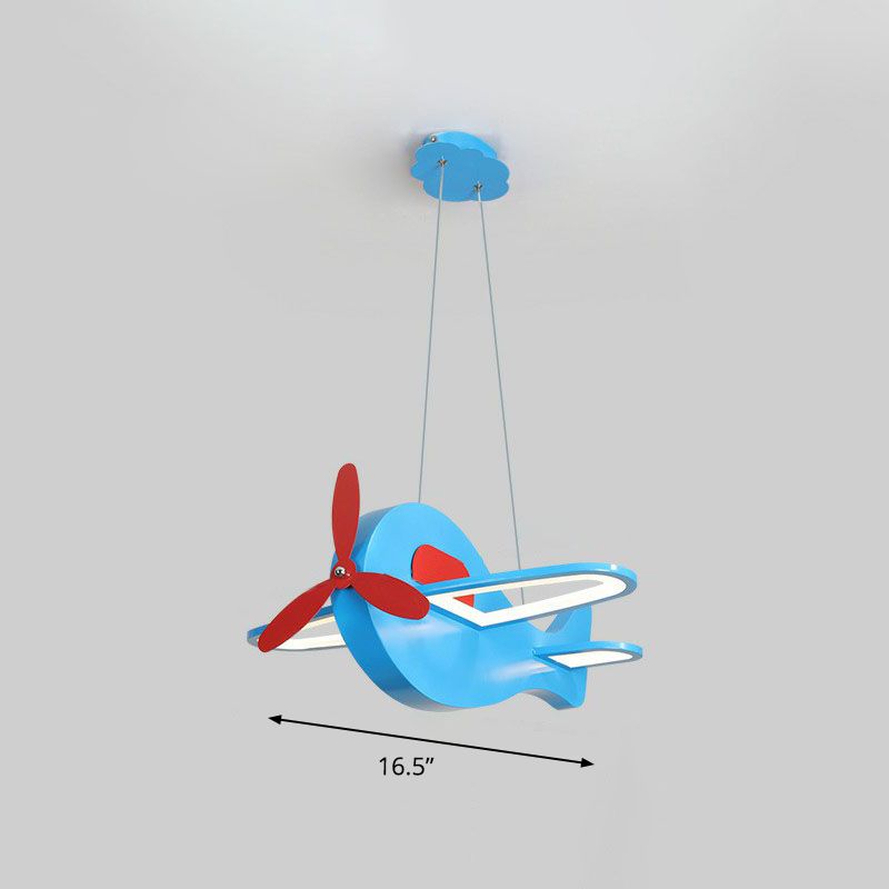 Lustre en forme d'avion Light Light Light Kids Style Acrylique chambre LED Light