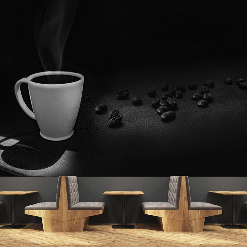 Photographie murale de grains de café, couleur douce, papier peint résistant à la moisissure pour décoration murale