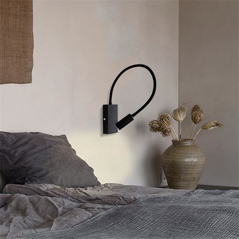 Contemporary Style Cylinder Wall Mounted Light Metal 1 Light Reading Wall Light