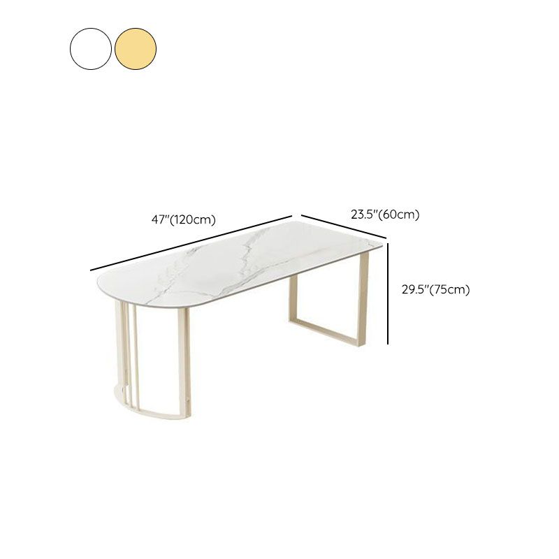 Contemporary Dining Room Dinner Table 4 Legs Stone Dining Table