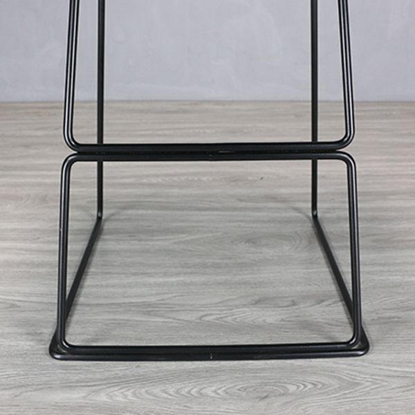 Modern Style Bar-stool Plastic Counter Bar Stool with Metal Legs for Restaurant